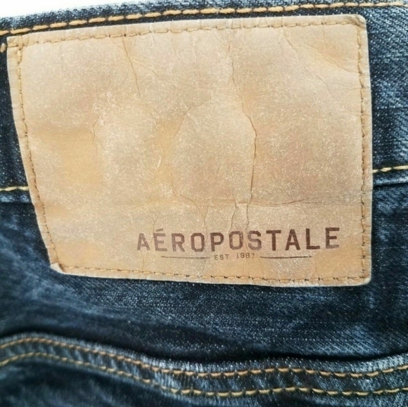 Aeropostale Mens Jeans Essex Classic Straight Blue Pockets Button Fly 28 x 28 - Picture 6 of 12